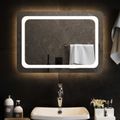 vidaXL Zrkadlo do kúpeľne s LED Priehľadná 70 x 50 cm tvrdené sklo