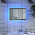 vidaXL Kúpeľňové zrkadlo s LED svetlom dub artisan 60x8,5x38 cm