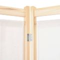 vidaXL 6-panelový paraván krémový 240x170x4 cm látkový