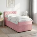 vidaXL Posteľ boxspring s matracom Ružová 80 x 200 cm Zamat