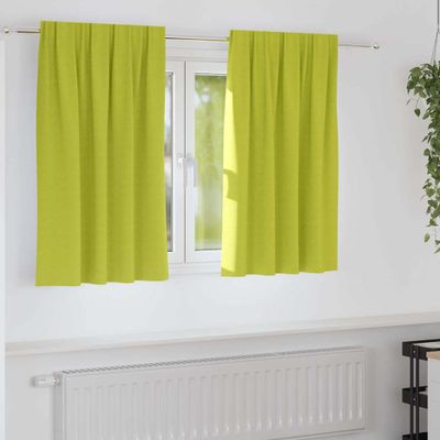 vidaXL Záclony na zatemnenie s krúžkami 2 pcs Zelená 140 x 140 cm