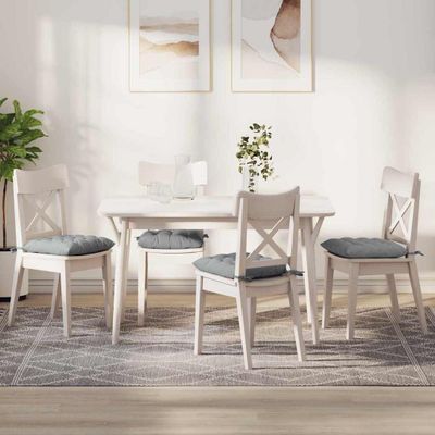 vidaXL Vankúše na sedenie 4 pcs Svetlosivá 40 x 40 x 6 cm látka
