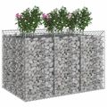 vidaXL Gabiónová vyvýšená posteľ 2 ks 150 x 100 x 100 cm Strieborná