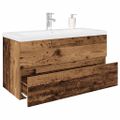VidaXL drezová skrinka so vstavaným umývadlom a batériou Old Wood