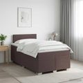 vidaXL Posteľ boxspring s matracom Tmavohnedá 120 x 200 cm Látka