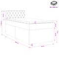 vidaXL Posteľ boxspring s matracom Tmavozelená 90 x 200 cm Zamat