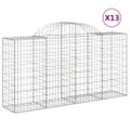 vidaXL Oblúkové gabiónové koše 13 ks 200x50x100/120cm pozinkov. železo