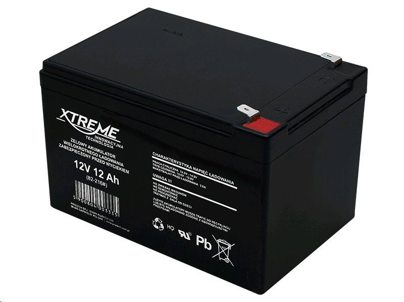 Baterie olověná 12 V / 12 Ah XTREME / Enerwell bezúdržbový akumulátor
