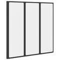 vidaXL Sprchová zástena Čierny 120 x 2 x 117 cm Hliník a PP