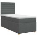 vidaXL Posteľ boxspring s matracom Tmavosivá 80 x 200 cm Látka