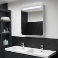 vidaXL LED kúpeľňová zrkadlová skrinka 68x9x80 cm