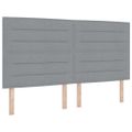 vidaXL LED box s pružinami s matracmi Svetlosivá 200 x 200 cm látka