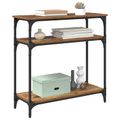 vidaXL Konzolový stôl Staré drevo 75 x 29 x 75 cm Kompozitné drevo