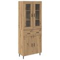 vidaXL Highboard 2 ks Remeselný dub 69,5 x 34 x 180 cm