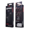Maxlife drôtové slúchadlá MXEP-02 jack 3,5mm čierna