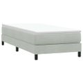 vidaXL Posteľný rám boxspring s matracom Svetlosivá 80x210 cm zamat