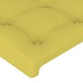 vidaXL Čelo postele so záhybmi zelené 93 x 23 x 118/128 cm látka