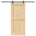 vidaXL Posuvné dvere NARVIK Prírodná a čierna 100 x 210 cm (213,5 cm)