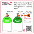 Redukcia pre pripojenie CO2 ventilu na Argonovú flašu