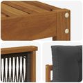 vidaXL Záhradná súprava gaučov 7 ks Prírodná a antracitová