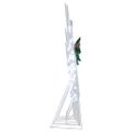 vidaXL LED Soby 6 ks Strieborná 45 x 19 x 65 cm látka LED diód
