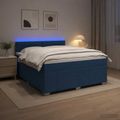 vidaXL Posteľ boxspring s matracom Modrá 140 x 200 cm Látka