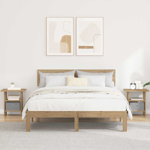 vidaXL Nočný stolík so zásuvkou 2 pcs Remeselný dub 41 x 40 x 45 cm