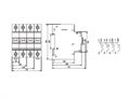 Jistič DC 13 A/C 4P VCX XYDB7-13A, DC 1000 V, na DIN lištu