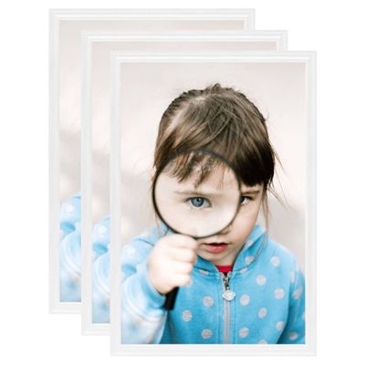 vidaXL Fotorámiky na stôl, koláž 3 ks, biele 20x25 cm, MDF