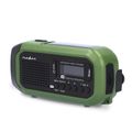Rádio NEDIS RDDBCR2000GN núdzové DAB+/FM, ručná kľuka, solárny panel