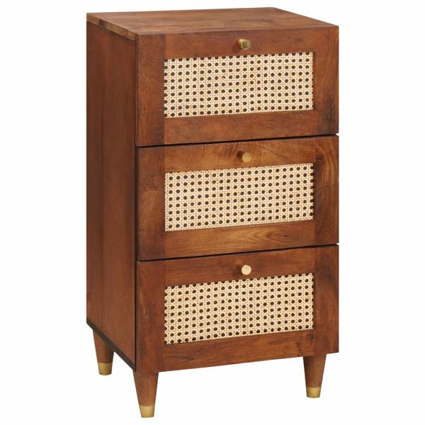 vidaXL Servírovacia skriňa Hnedá 40 x 33,5 x 75 cm Masívne mango drevo