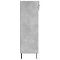 vidaXL Botník betónovo sivý 60x35x105 cm kompozitné drevo