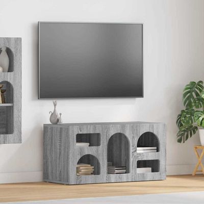 vidaXL TV skrinka ELST 80 x 35 x 40 cm Sivý Sonoma Kompozitné drevo