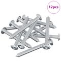 vidaXL Skrutka 12 ks Strieborná M6 x 60 mm Oceľ