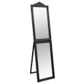 vidaXL Voľne stojace zrkadlo čierne 40x160 cm