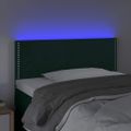 vidaXL Čelo postele s LED tmavozelené 90x5x78/88 cm zamat