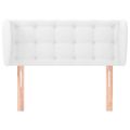 vidaXL Čelo postele so záhybmi biely 103x23x78/88 cm umelá koža