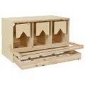 vidaXL Hniezdo pre sliepky 3 priehradky 96x40x45 cm borovicové drevo