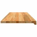 vidaXL Okenný parapet 2 ks svetlohnedá 110x40x2 cm dubový masív