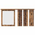 vidaXL Vešiak na stenu Nástenná montáž Staré drevo 85 x 10 x 45 cm