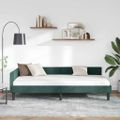 vidaXL Rohový rám postele Tmavozelená 80 cm x 200 cm Zamat