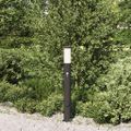 vidaXL Stĺpikové svietidlo so senzorom a zásuvkou 80 cm nehrdzavejúca oceľ IP44