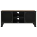 vidaXL TV skrinka hnedá 105x36x47 cm kov a MDF
