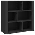 vidaXL Komoda čierna 80x30x80 cm spracované drevo