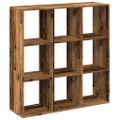 vidaXL Rozdeľovacia knižnica staré drevo 102x29x103,5 cm kompoz.drevo