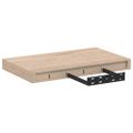 vidaXL Plávajúce police 4 ks 40x23,5x4 cm, kompozitné drevo