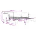 vidaXL Denná posteľ s rozkladacou posteľou krémová 100x200 cm látka
