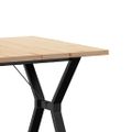 vidaXL Jedálenský stolík v tvare Y 80x80x75,5 cm borovica a oceľ