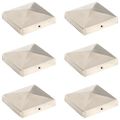 vidaXL Pyramídové krytky na plotové stĺpiky 6 ks 101x101 mm nehrdzavejúca oceľ
