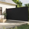 vidaXL Zaťahovacia bočná markíza čierna 220x500 cm